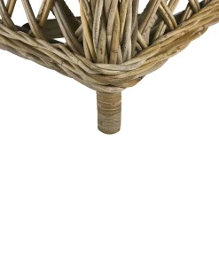 Outlet Beliani RIBOLLA con poggiapiedi Rattan Naturale Bianco Marrone