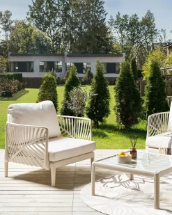 New Beliani Poltrona da giardino SATURNIA chiaro Beige