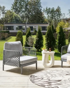 Beliani Poltrona da giardino SATURNIA Grigio
