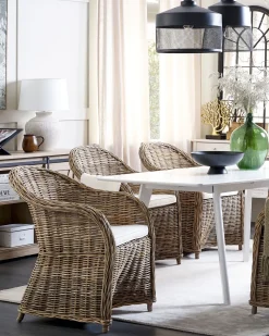 Sale Beliani SUSUA Rattan Naturale Bianco Marrone