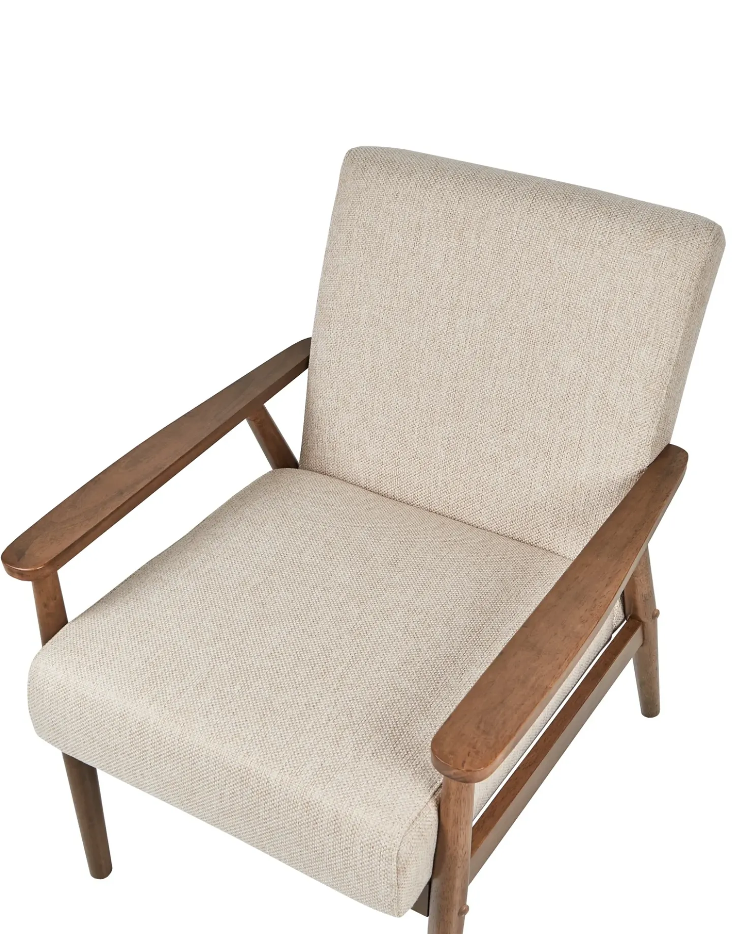 Poltrona ESRUM Tessuto Marrone scuro/Beige