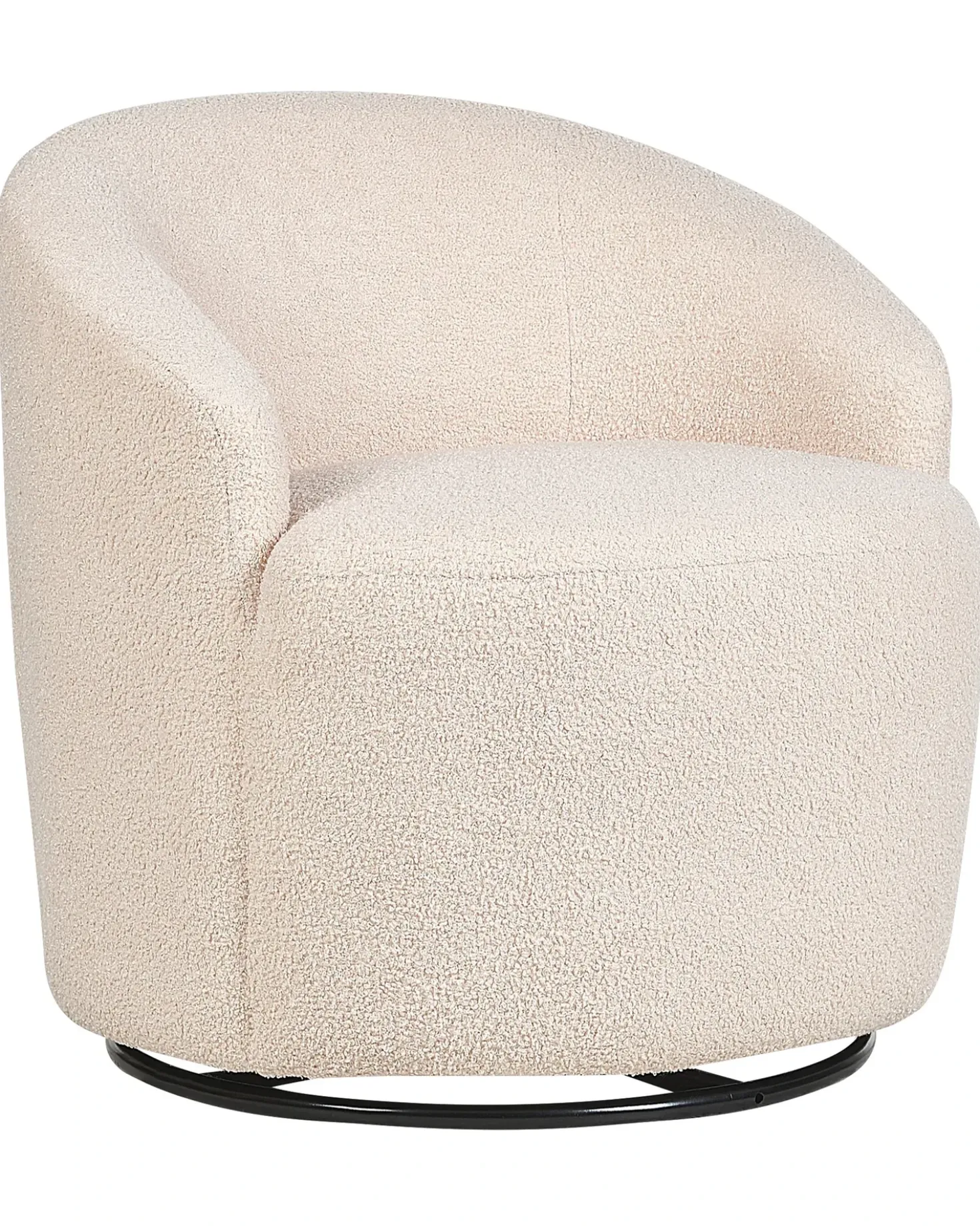 Poltrona girevole DAVIK Bouclé Beige
