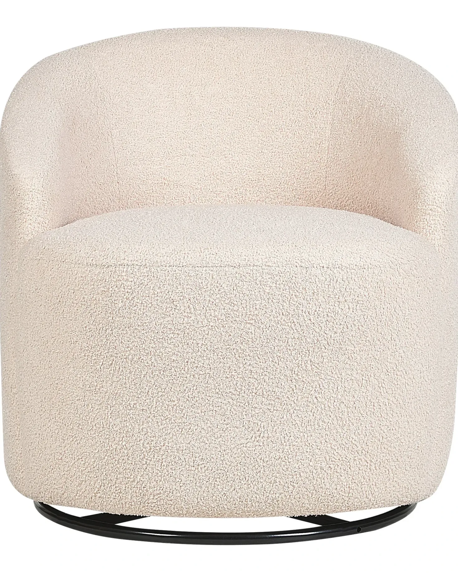 Poltrona girevole DAVIK Bouclé Beige