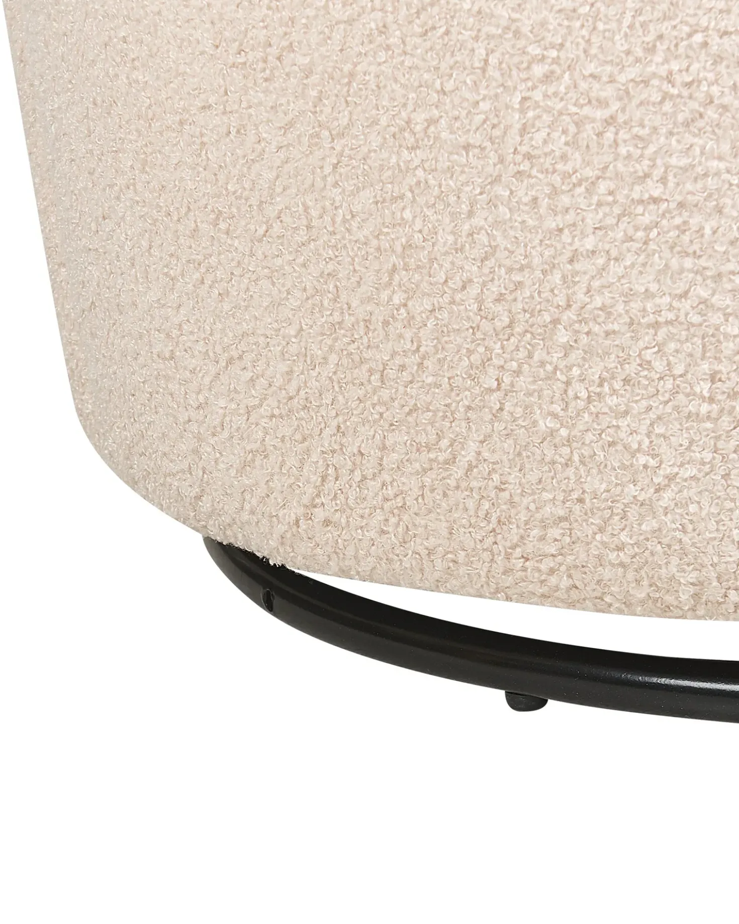 Poltrona girevole DAVIK Bouclé Beige