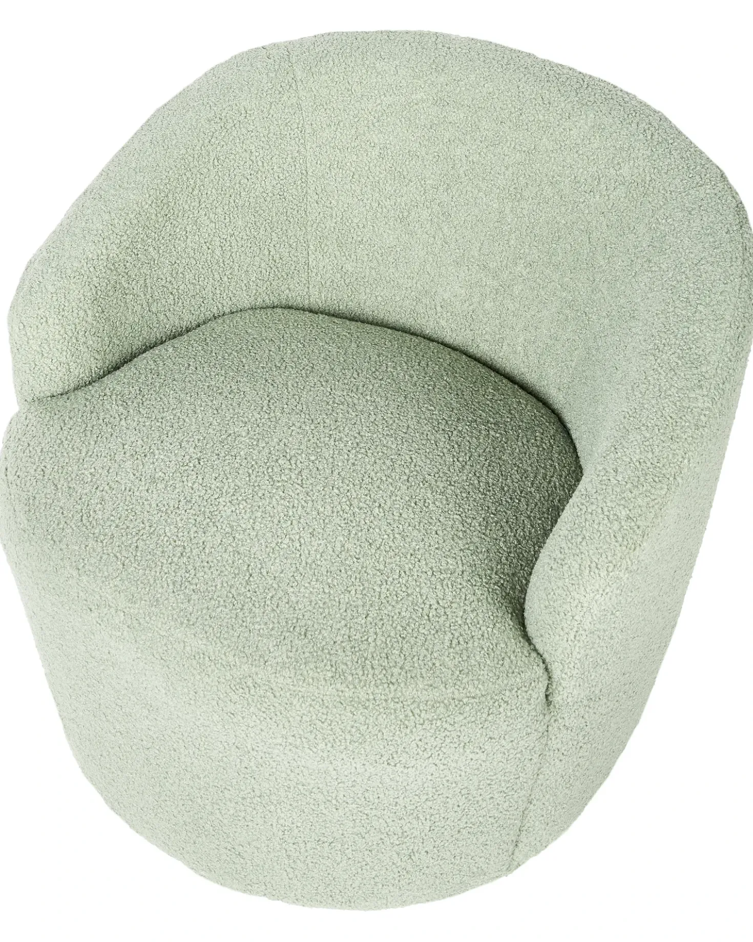 Poltrona girevole DAVIK Bouclé Verde chiaro