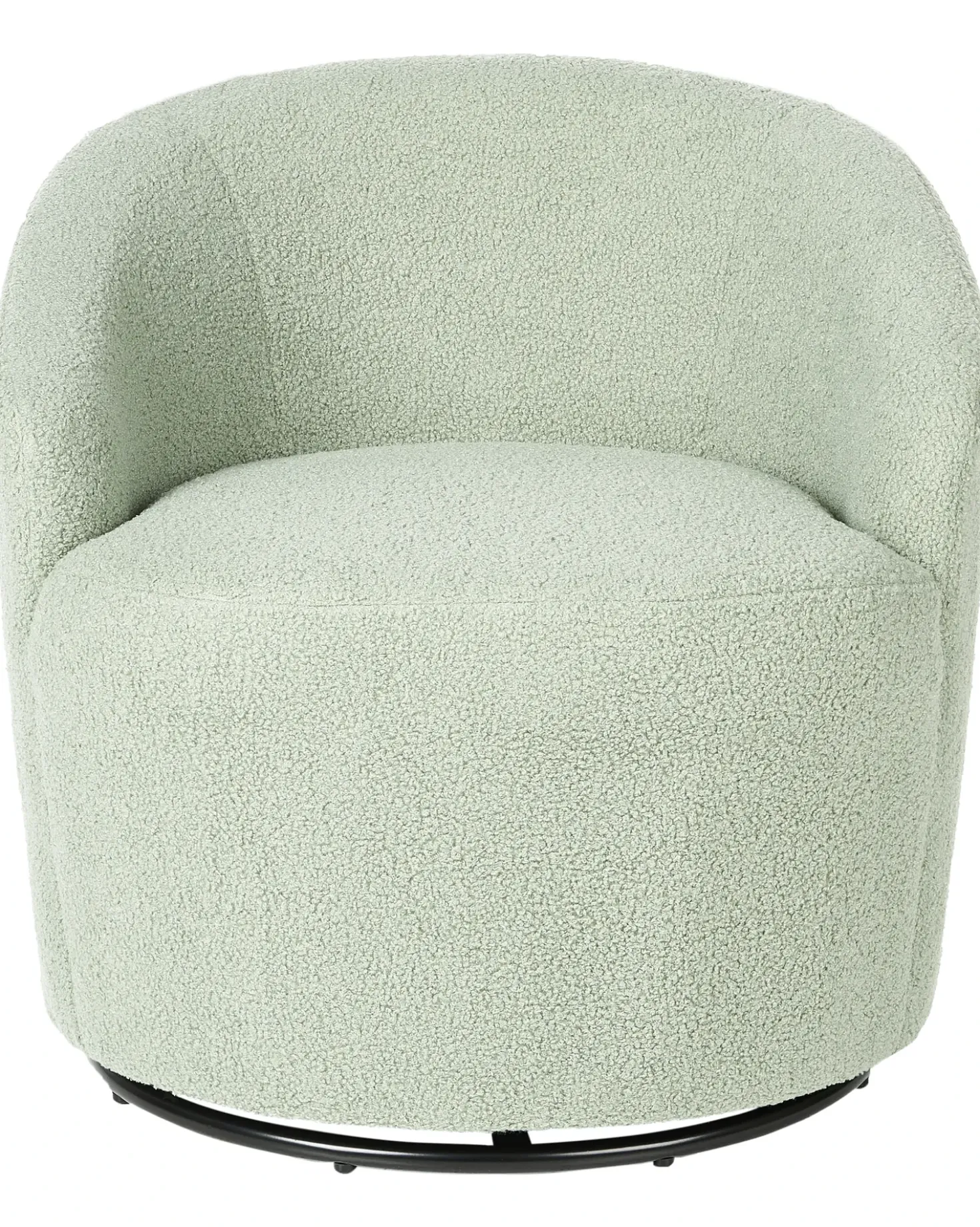 Poltrona girevole DAVIK Bouclé Verde chiaro