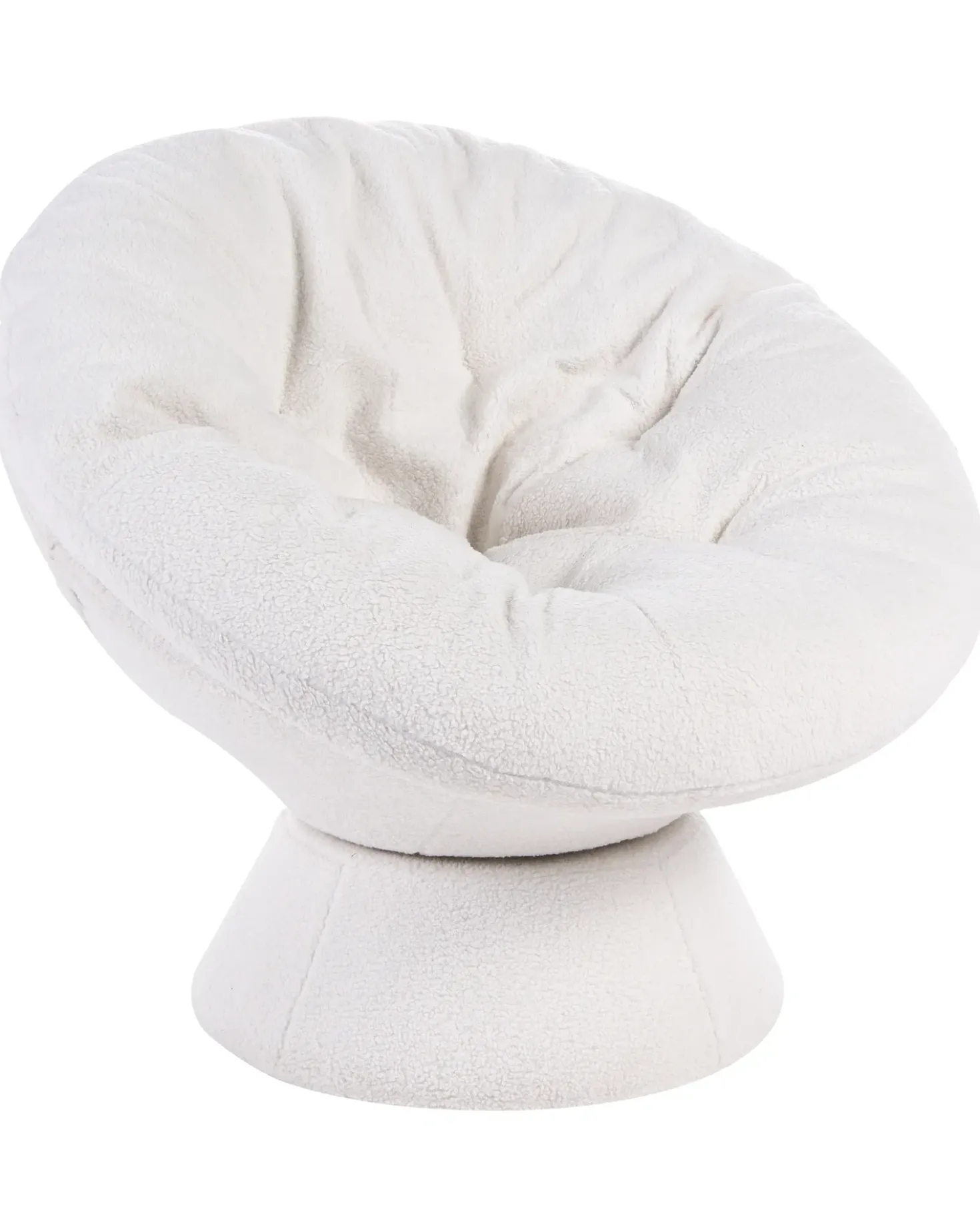 Poltrona girevole RINGSTED Bouclé Bianco sporco
