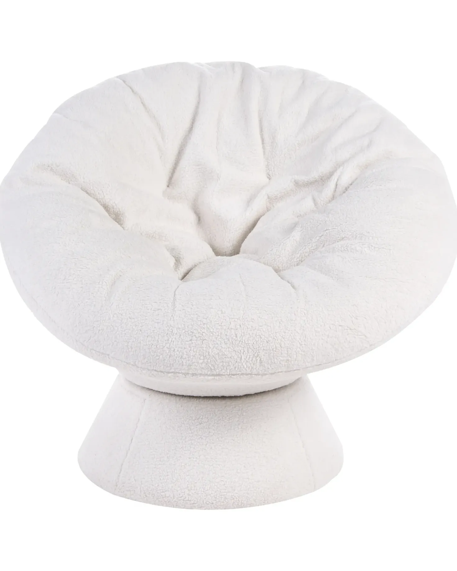 Poltrona girevole RINGSTED Bouclé Bianco sporco