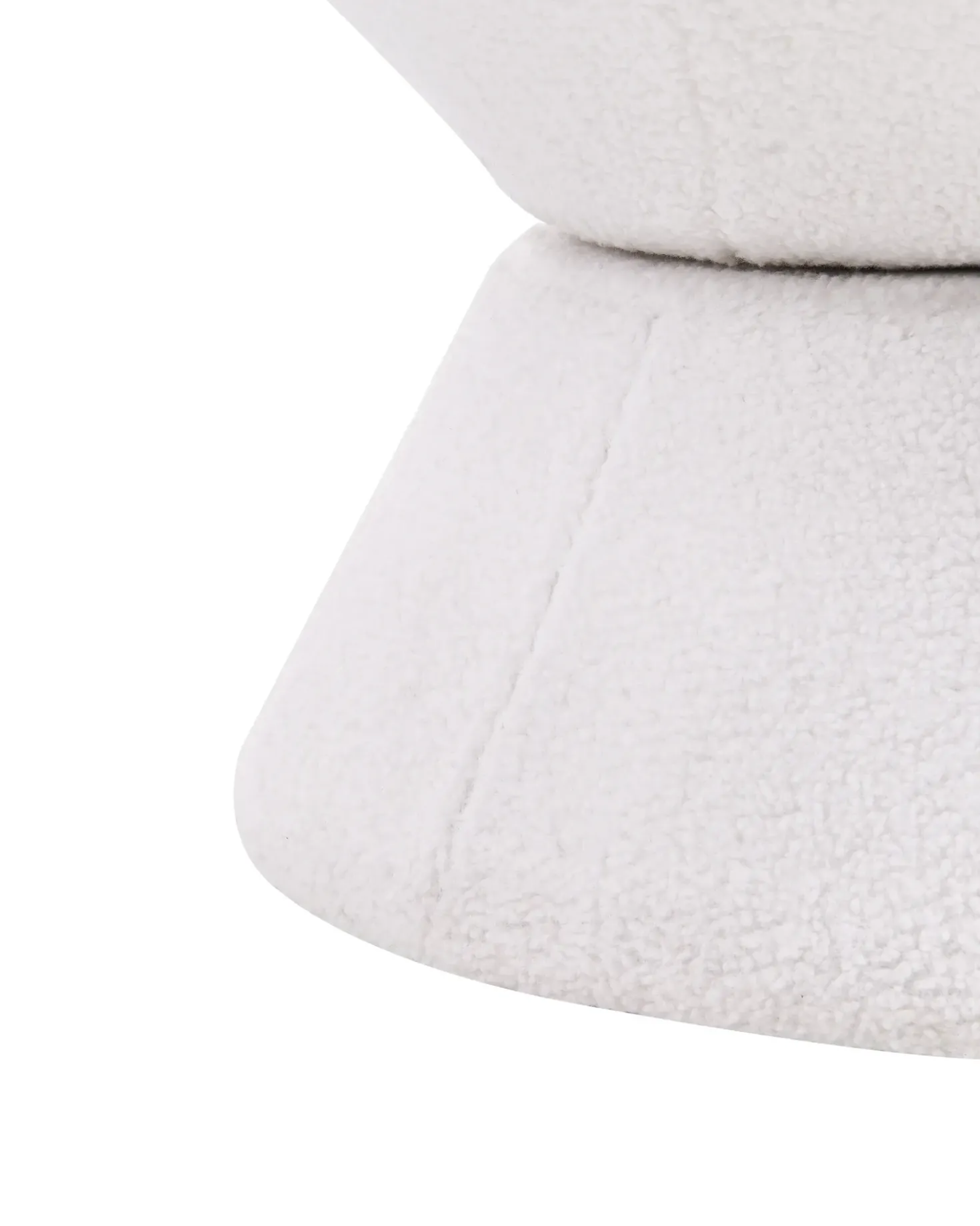 Poltrona girevole RINGSTED Bouclé Bianco sporco