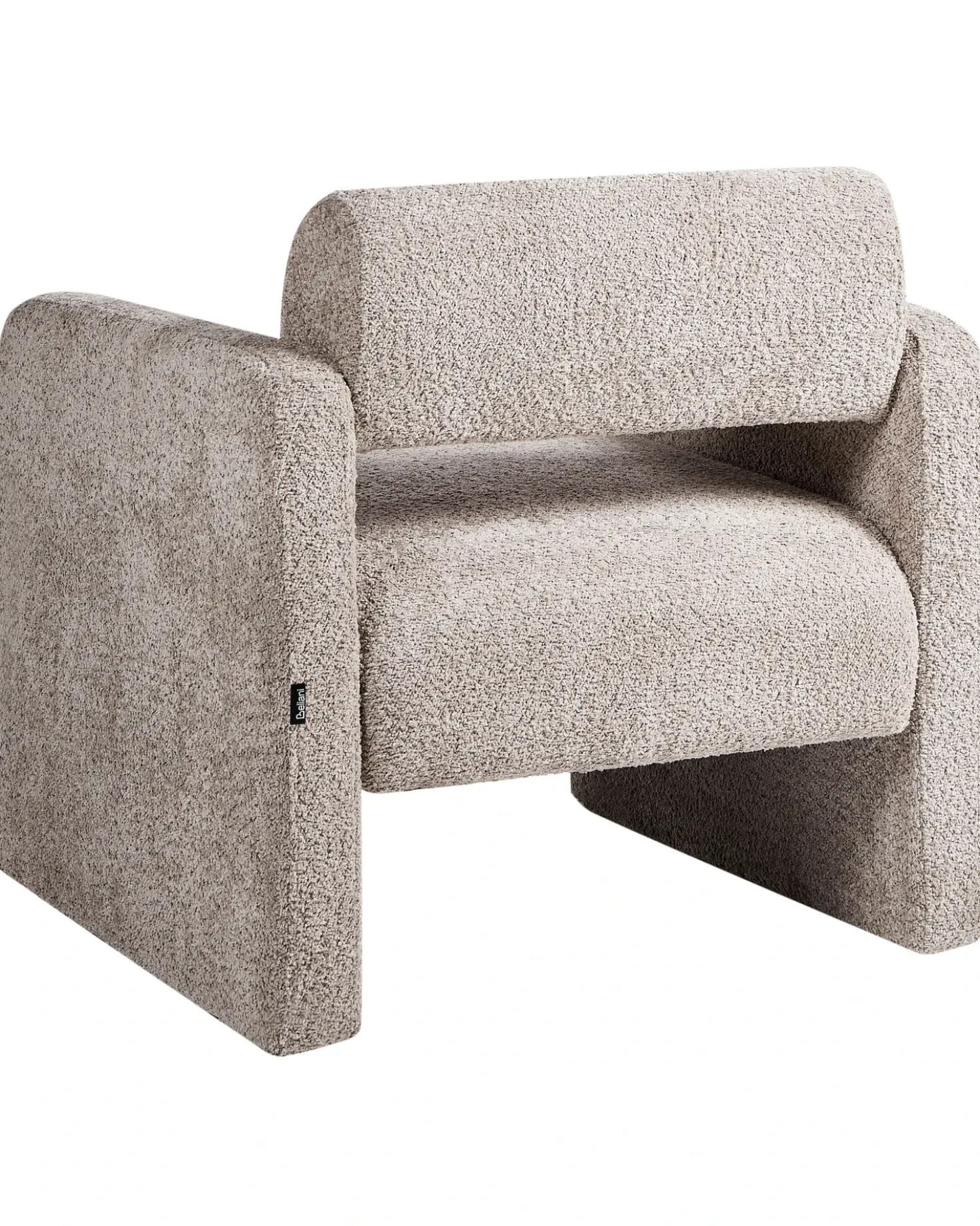 Poltrona HALLSBERG Bouclé Tortora
