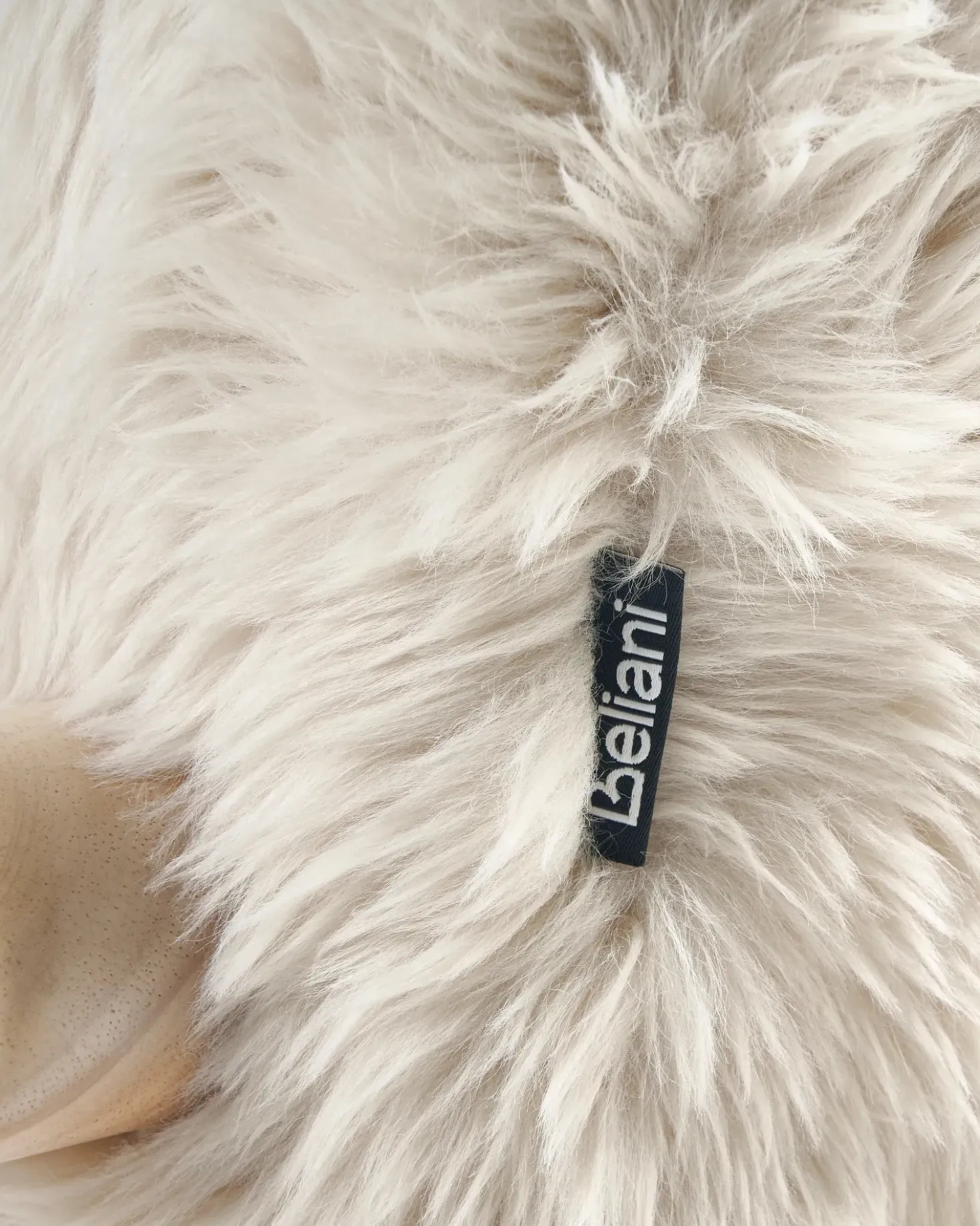 Poltrona KISA Finta pelliccia Beige chiaro