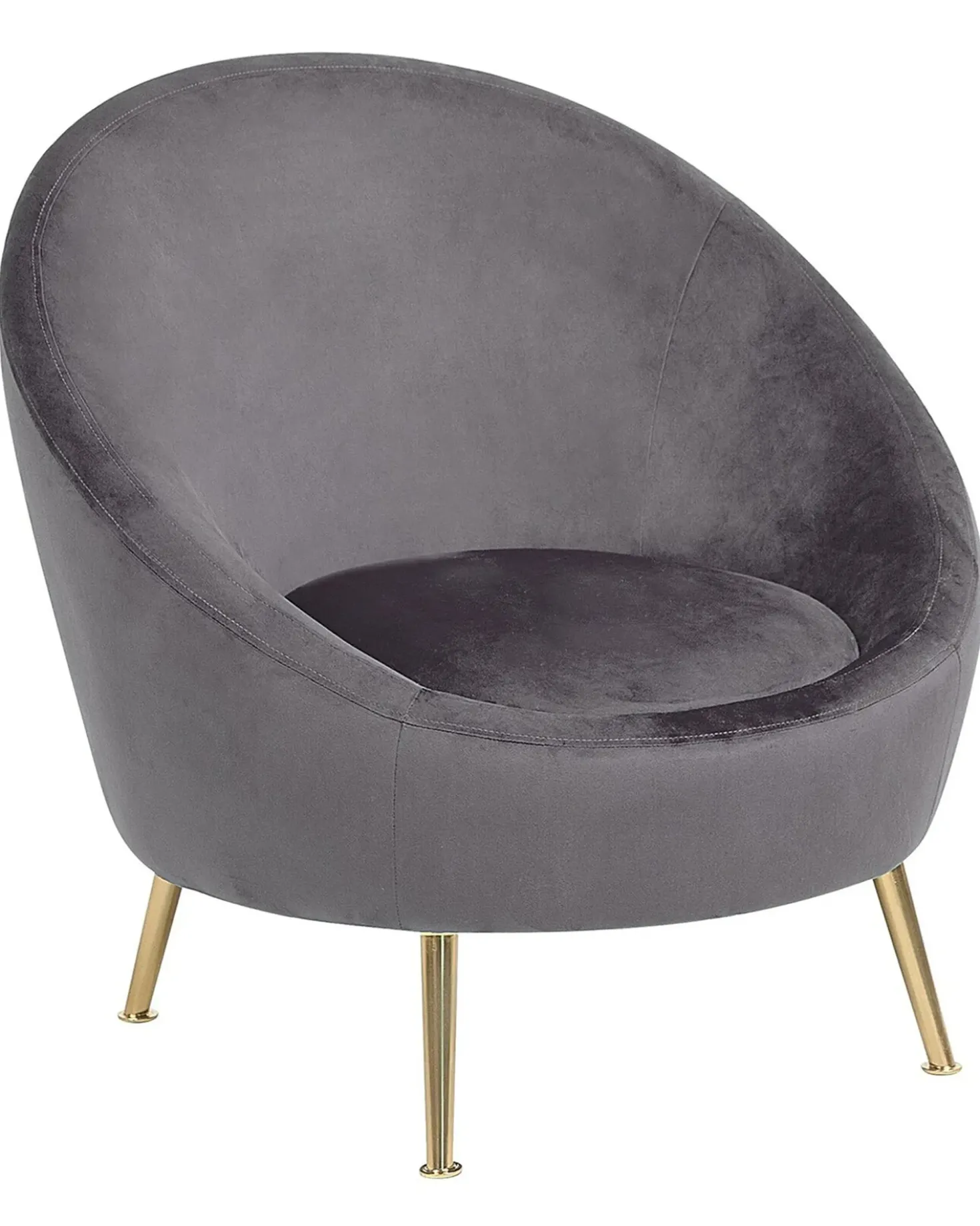 Poltrona LANGA Velluto Grigio