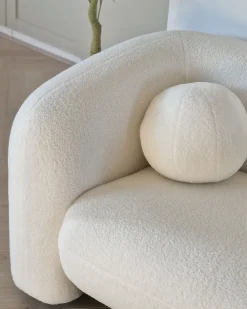 Poltrona LEIREN Bouclé Bianco