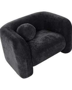 Poltrona LEIREN Ciniglia Nero
