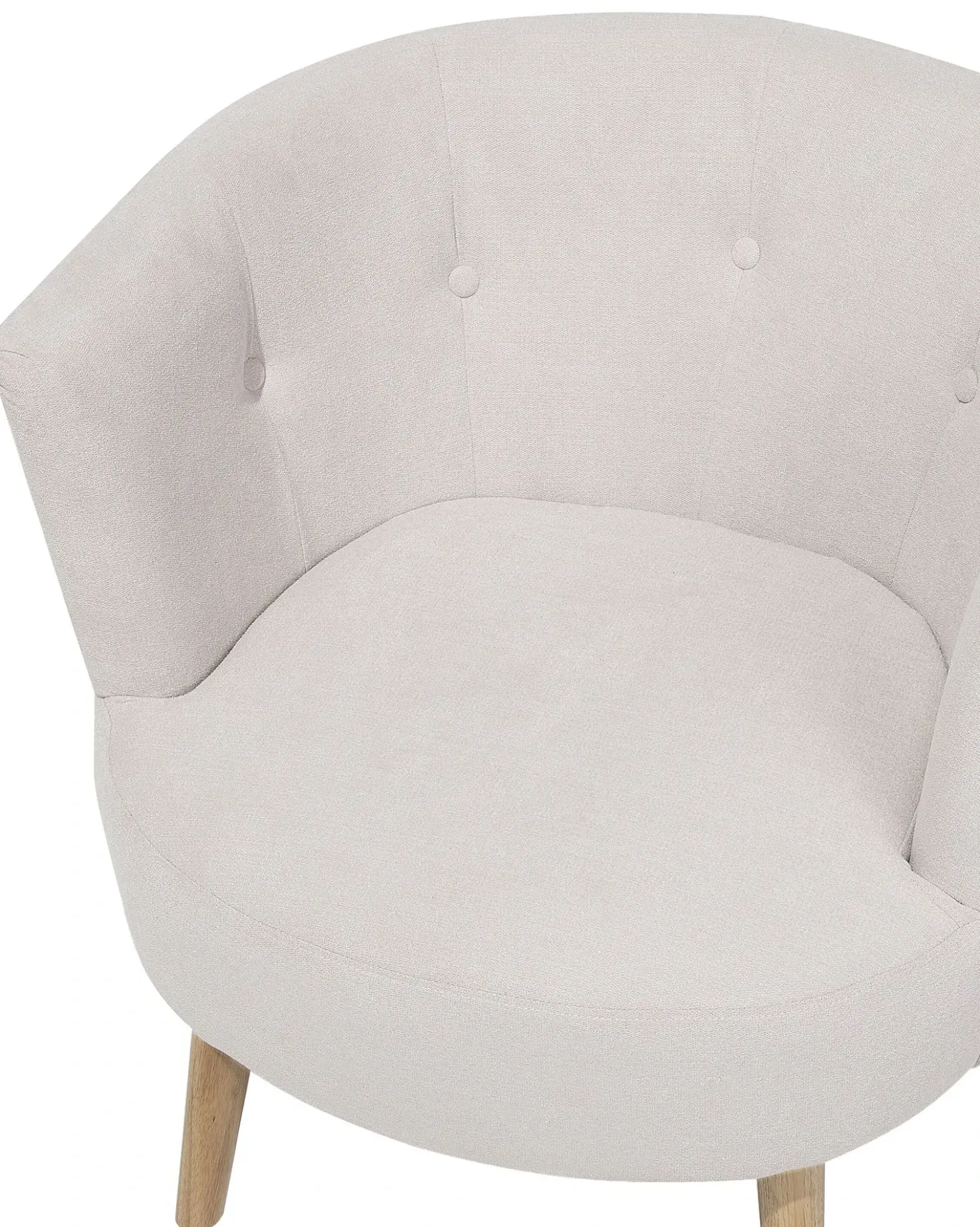 Poltrona ODENZEN Tessuto Bianco sporco