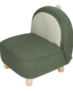 Clearance Beliani Poltrona per Bambini Dinosauro FABORG Tessuto Verde scuro Beige Marrone Verde