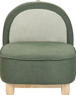 Clearance Beliani Poltrona per Bambini Dinosauro FABORG Tessuto Verde scuro Beige Marrone Verde