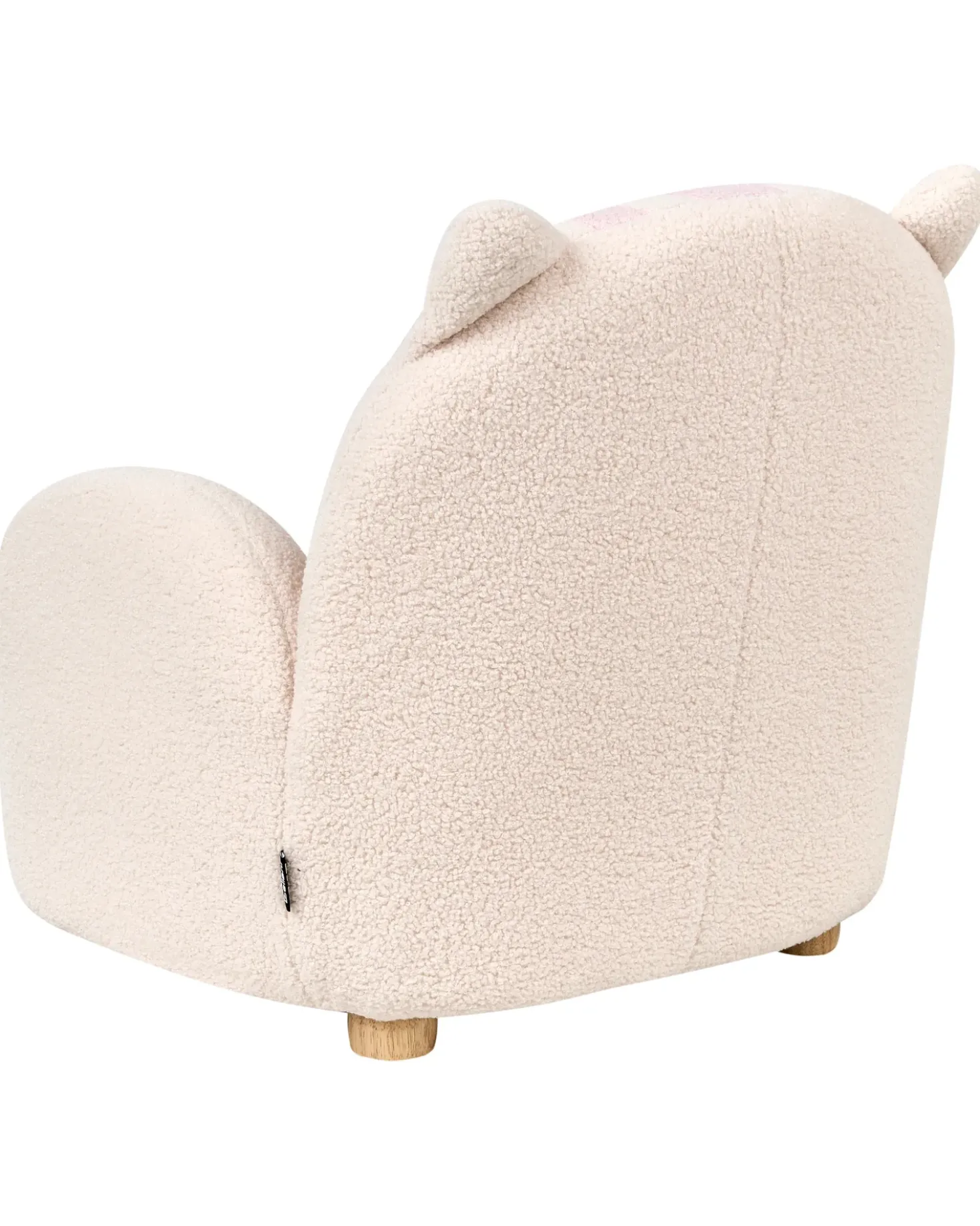 Poltrona per Bambini Gatto ZOAR Bouclé Bianco sporco