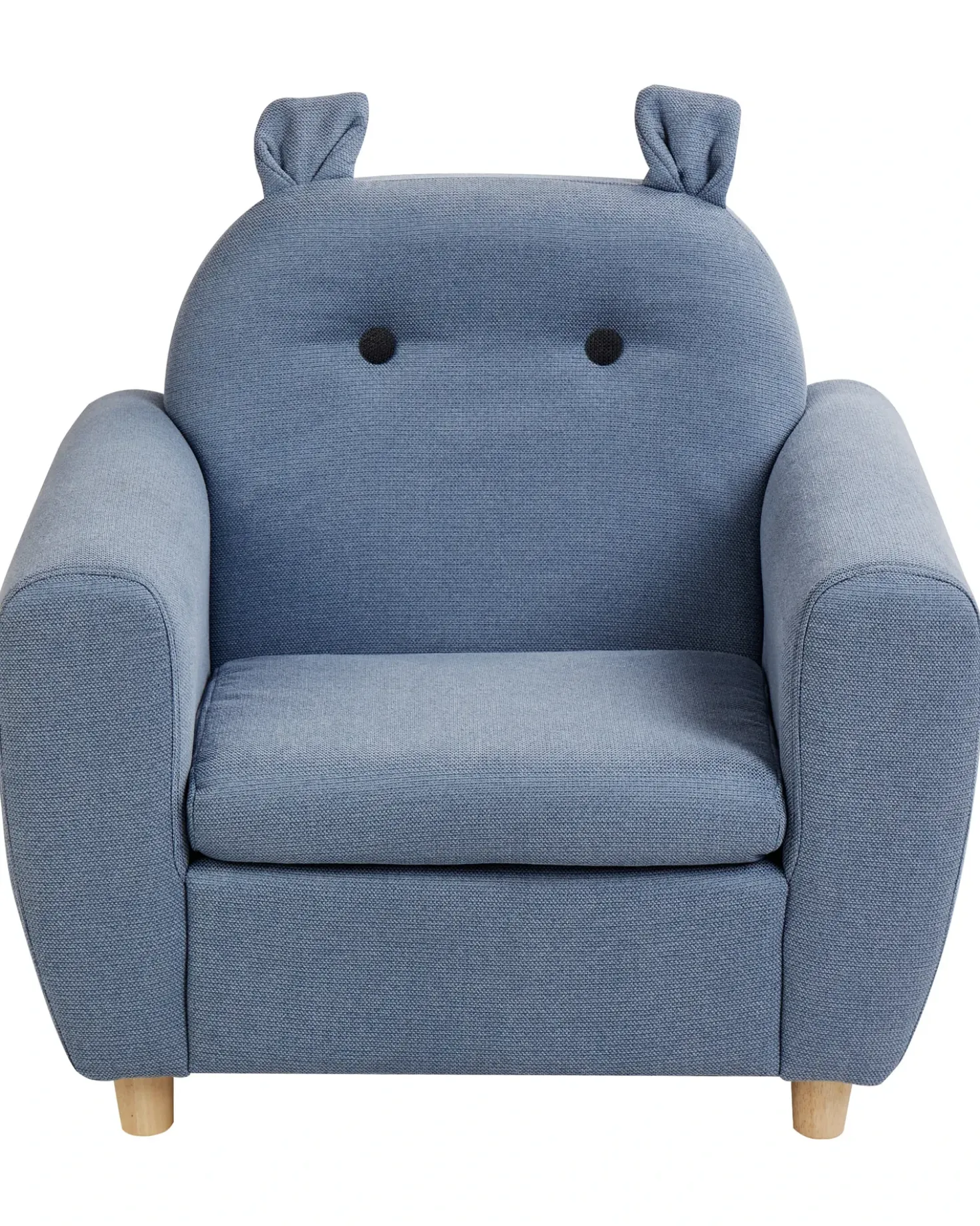 Poltrona per Bambini Ippopotamo MARIBO Tessuto Blu