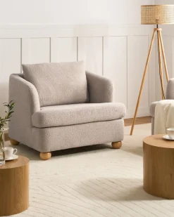 Poltrona RATTVIK Bouclé Beige