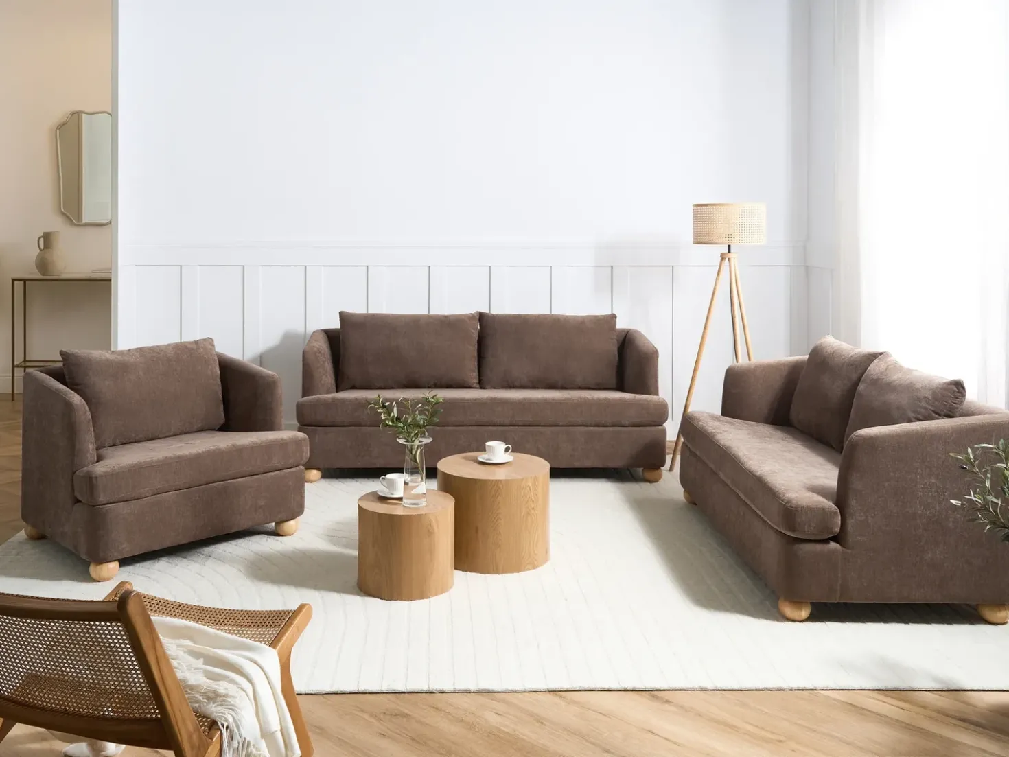 Poltrona RATTVIK Ciniglia Marrone