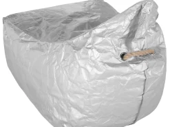 Beliani Poltrona sacco 200 L DROP 63 cm 75 cm Argento