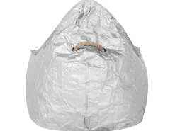Beliani Poltrona sacco 200 L DROP 63 cm 75 cm Argento