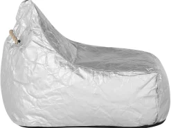 Beliani Poltrona sacco 200 L DROP 63 cm 75 cm Argento
