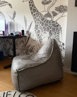 Hot Beliani Poltrona sacco 200 L DROP 63 cm 75 cm chiaro Grigio