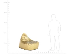 Online Beliani Poltrona sacco 200 L DROP 63 cm 75 cm Oro