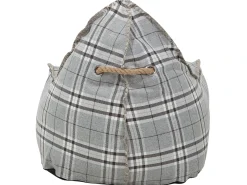 Discount Beliani Poltrona sacco 200 L DROP LINEN 63 cm 75 cm Grigio