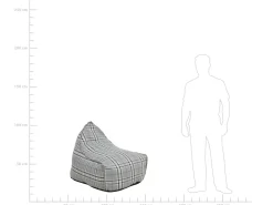 Discount Beliani Poltrona sacco 200 L DROP LINEN 63 cm 75 cm Grigio