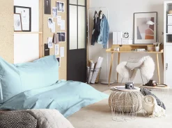 Clearance Beliani Poltrona sacco 600 L FUZZY 180 cm 230 cm Azzurro Blu