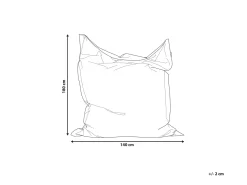 Beliani Poltrona sacco 300 L FUZZY 140 cm 180 cm Azzurro Bianco Blu