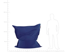 New Beliani Poltrona sacco 300 L FUZZY 180 cm 140 cm scuro Blu