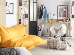Online Beliani Poltrona sacco 600 L FUZZY 180 cm 230 cm Giallo