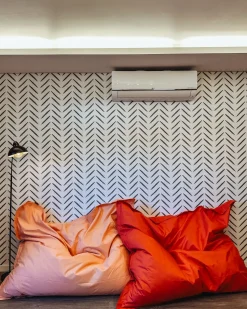 Sale Beliani Poltrona sacco 300 L FUZZY 140 cm 180 cm Rosso