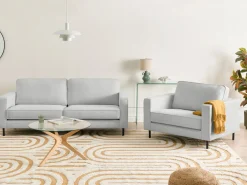 Poltrona SAVALEN Tessuto Grigio chiaro