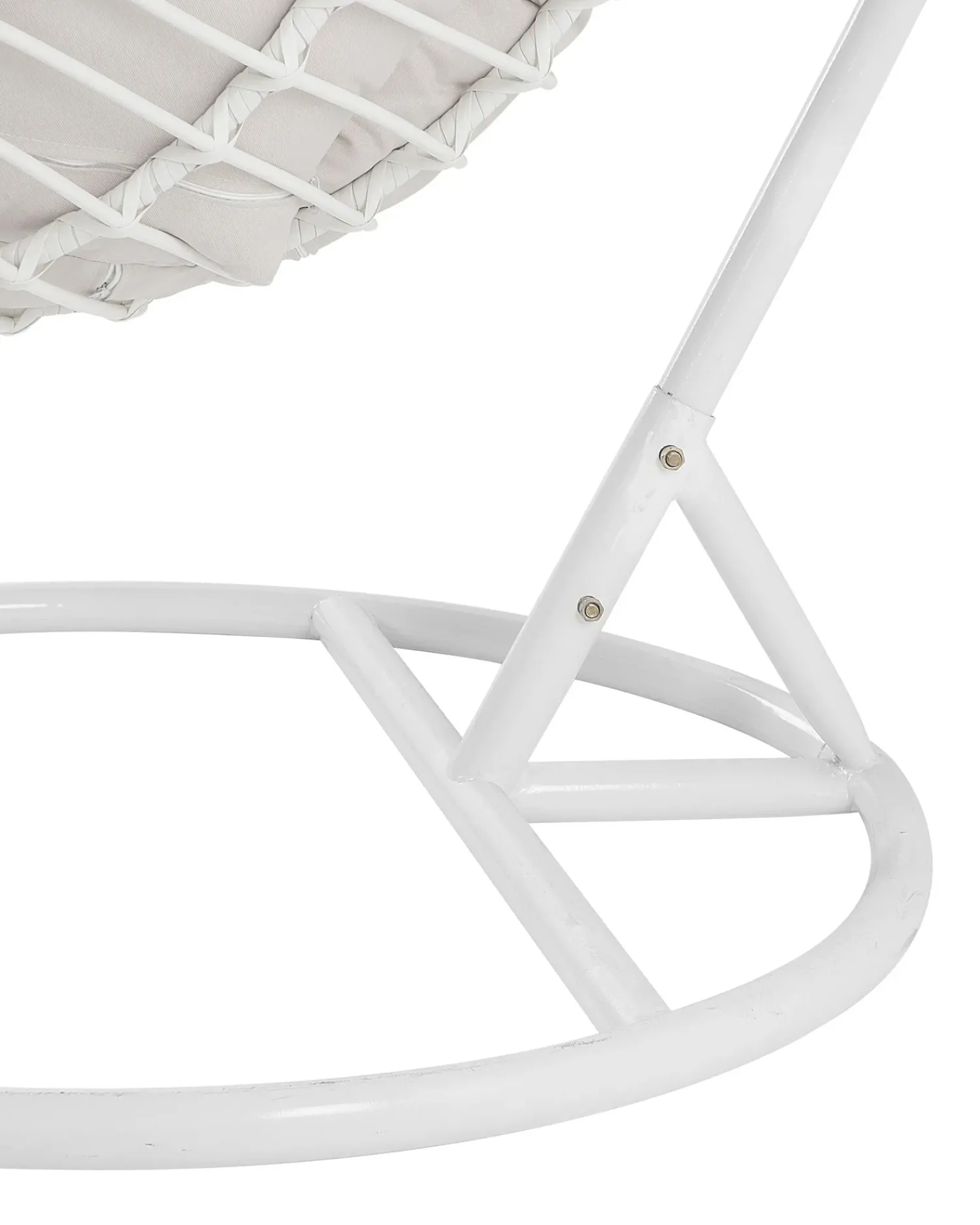 Clearance Beliani Poltrona sospesa con supporto da pavimento FANO Rattan sintetico (PE) Bianco