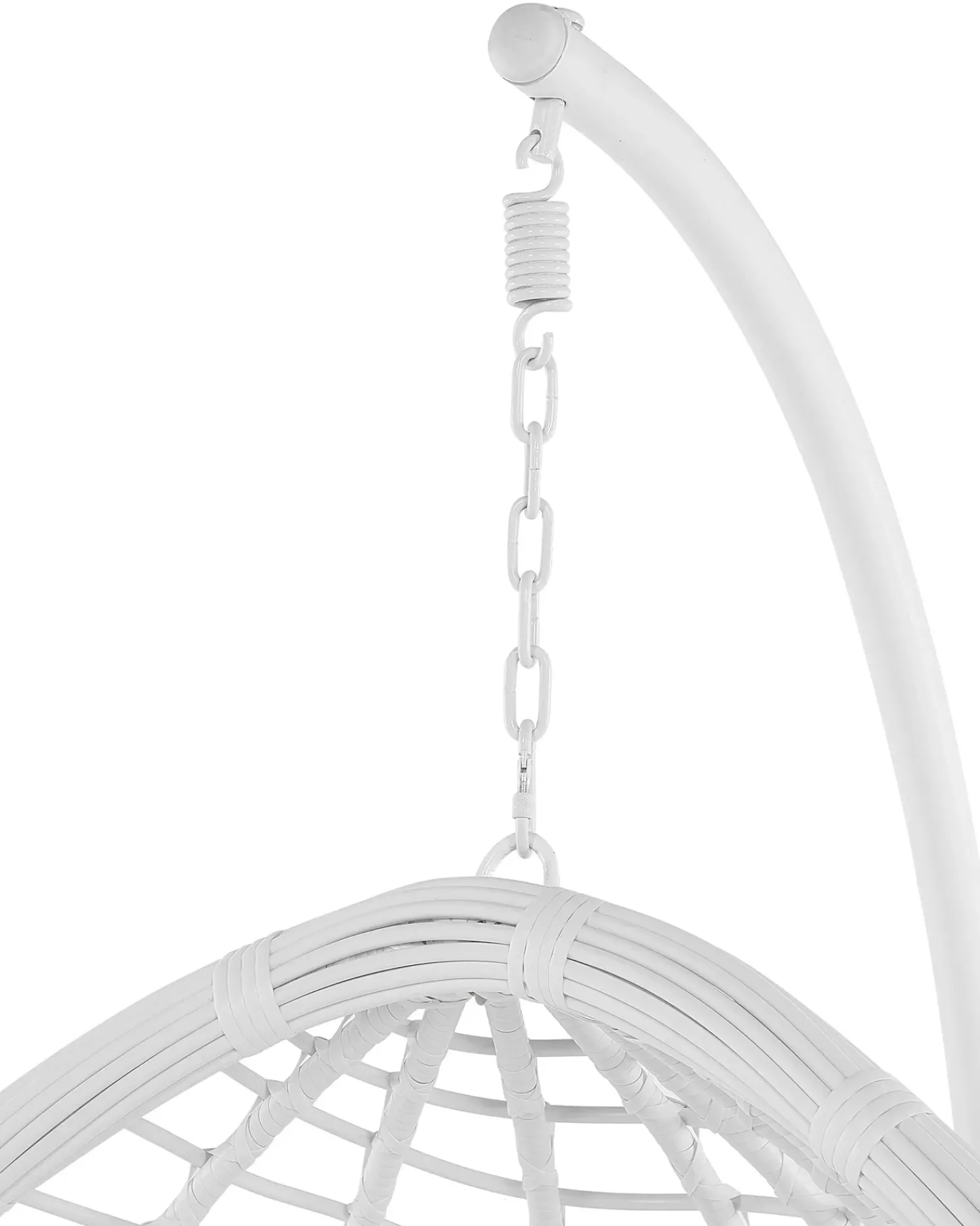 Clearance Beliani Poltrona sospesa con supporto da pavimento FANO Rattan sintetico (PE) Bianco