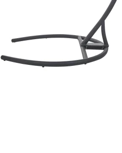 Clearance Beliani Poltrona sospesa con supporto da pavimento SESIA Rattan sintetico (PE) scuro Grigio