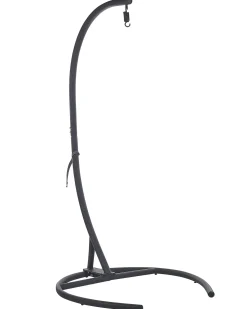 Clearance Beliani Poltrona sospesa con supporto da pavimento SESIA Rattan sintetico (PE) scuro Grigio