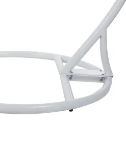 Outlet Beliani Poltrona sospesa con supporto da pavimento SESIA Rattan sintetico (PE) chiaro Grigio