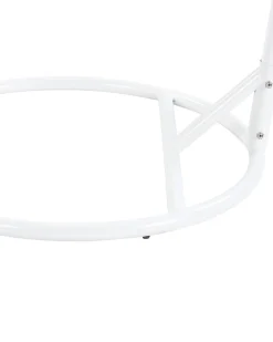 Sale Beliani Poltrona sospesa con supporto da pavimento ALLERA Metallo Bianco Bianco Grigio