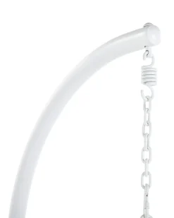 Sale Beliani Poltrona sospesa con supporto da pavimento ALLERA Metallo Bianco Bianco Grigio
