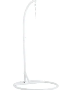 Sale Beliani Poltrona sospesa con supporto da pavimento ALLERA Metallo Bianco Bianco Grigio