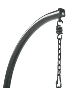 Sale Beliani Poltrona sospesa con supporto da pavimento ALLERA Metallo Nero Grigio Nero