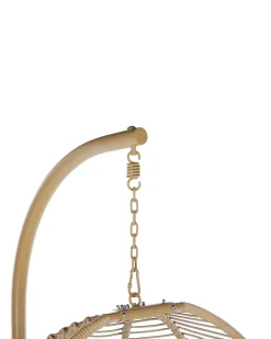 Sale Beliani Poltrona sospesa con supporto da pavimento ARCO Metallo Beige Beige Bianco