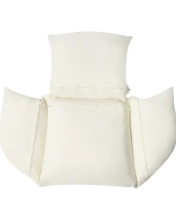 Clearance Beliani Poltrona sospesa con supporto da pavimento MALCESINE Metallo Naturale Beige Naturale Grigio