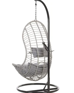 Clearance Beliani PINETO Rattan sintetico (PE) Grigio Grigio Nero
